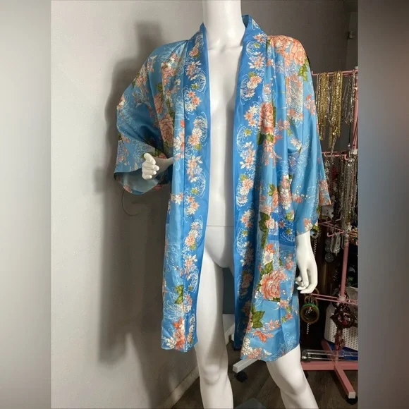 Vintage Kamon Kimono Japan 100% silk - Picture 9 of 11